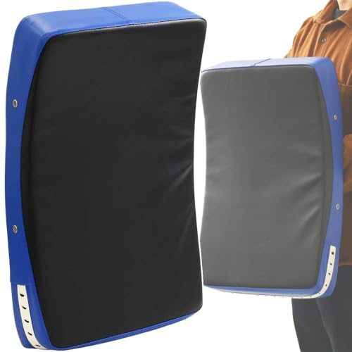 UPstore キックミット 大型 ビッグミット 54.5cm × 36cm 厚さ9.5cm 軽量 トレーニング パンチミット キックボクシング 空手 テコンドー 総合格闘技 (ブルー/ブラック)