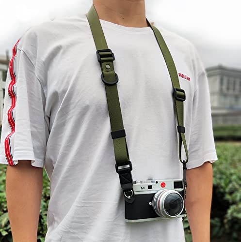 Aollccae Camera Strap, Quick Adjustable Shoulder Sling Camera Neck Shoulder Strap For Leica Fuji Pentax Canon Micro Single And Dslr Camera Green #TOP2