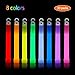 Produktbild Knicklichter groß, NASUM Leuchtstäbe angeln, 30pcs Stimmungslichter, LED Leuchtstab Partylichter für Kinder Geburtstag Party Disco, Outdoor, Schwimmen, Hallowen (8 Farben)