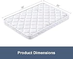 Premium Pack and Play Mattress Topper-38" x 26" x 1.5", Breathable, Soft, Safety-Reinforced Play Yard Mattress for Babies and Toddlers, Fits Pack N Play Playpens, White