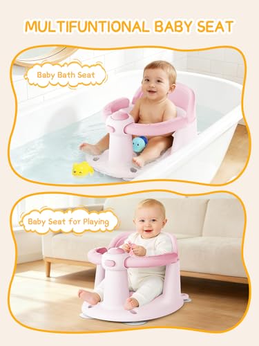 image for FIDAPEKE Baby Bath Seat for Babies 6 Months & Up - Bathtub Seats for B