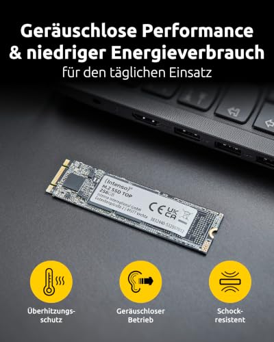 Intenso M.2 SSD SATA III Top 128 GB, Interne Festplatte mit 520 MB/s – Ansicht 4