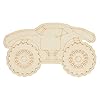 Bright Creations Wooden Cars to Paint - 24 Pieces, 4.6 x 3 in, 0.1 in Thick - Monster Truck Wood Cutouts for Craft Supplies & Party Decorations #4
