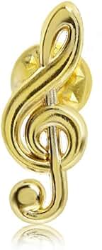 Amazon.co.jp: Don Flyee 音符 ト音記号 ゴールド ピンバッジ ピンズ