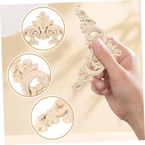 Apliques de madera tallada Zerodeko pack de 16 para molduras de armarios 4