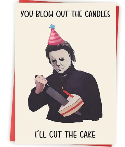 Zyulin Creepy Michael Myers Birthday Card, Horror Halloween Birthday...