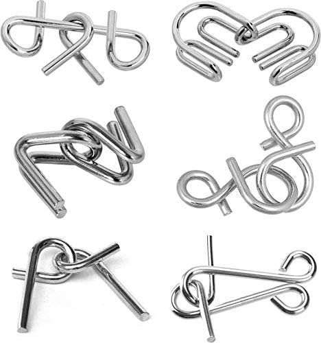Shopperz Adult Intellectual Puzzle For All Age, 6 Sets Of Different Puzzle Rings, Multicolour