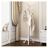 YZERTLH Coat Rack High-Grade Wooden Tree Coat Rack Stand, Wooden Coat Rack Stand with 14 Hooks, 3...