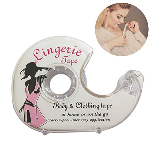 Gutyan Cinta de Moda, Cinta Adhesiva de Doble Cara, 5M Transparente Invisible, Antideslizante, Etiqueta Fija