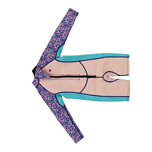 SUNGOOYUE Children Swimsuit, Long Sleeve Shorts Kids Wetsuit 2.5MM Neoprene Toddler Winter Surfing Swimsuit for Girls Boys (Size 12)