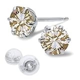 計0.6ct/Pt/ブラウンダイヤモンドピアス 天然 ダイヤピアス ダブルロックキャッチ付/アクセサリー/プラチナ/Pt900 (0.3ct×2)
