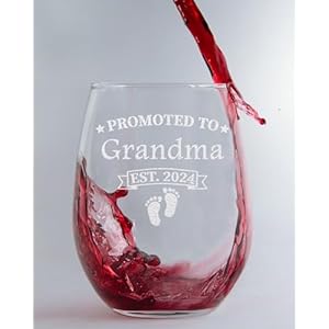 Promotedtograndmaest202415ozstemlesswineglassgiftsfornewgrandparentnewgrandmawineglassbirthdaygiftsmothersdaygifts Urban Country Home Decor Promoted to grandma est 2024 15oz stemless wine glass gifts for new grandparent new grandma wine glass birthday gifts mothers day gifts urban country home decor