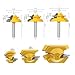 Ozmatip 45 Degree Lock Miter Router Bit 3-Piece Set, for 31/64