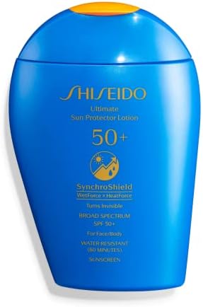 Shiseido Ultimate Sun Protector Lotion - 150 mL - Invisible Broad-Spectrum SPF 50+ Sunscreen for Face & Body - Lightweight Formula - All Skin Types