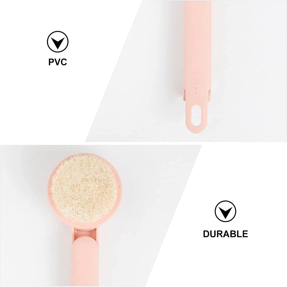 Cepillo de baño con Mango Plegable Cepillo de Ducha para la Espalda con cerdas Suaves Cepillo de Ducha Exfoliante para la Espalda Cepillos para baño y Cuerpo (Color : Pink) (Blanco)