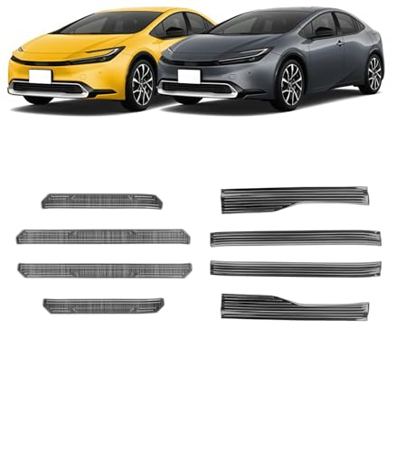 BayThral ドアシルステップガーニッシュ For PRIUS 専用設計 内/外側スカッフプレート キズ防止 汚れ防止 ステンレス製 サイドステップ ガード 車のドアシルプロテクター カスタムパーツ 新型 プリウス 5代目 60系 対応 2023(令和