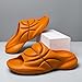 Vtiao Men's Slides Slippers, paint depicting basketball design slippers, indoor and outdoor sports Slides Slippers, fashion Slides Slippers, thick bottom anti-slip and wear-resistant, 12-13, Orange