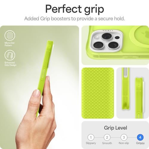 Image of Spigen Cyrill UltraSheer Mag | iPhone 16 Pro Case | Yellow iPhone 16 Pro Back Cover | TPU+Poly Carbonate - Lime