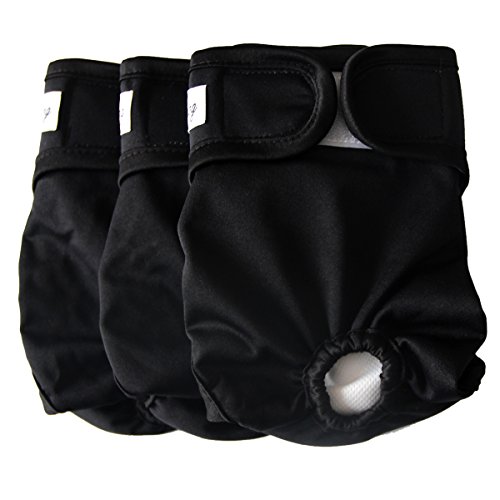JoyDaog Hundewindeln für weibliche Hunde, 3 Stück, bequem, langlebig, hochwertig, wiederverwendbar, für kleine Welpen Cover