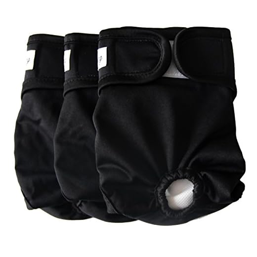 JoyDaog - 3 pañales de perro pequeño para mujer reutilizables Premium Jean Puppy Wrap