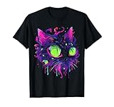 TRIPPY WEIRDCORE Psychedelic Trippy Cat Women's Casual T-Shirt