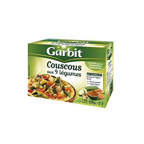 GARBIT - Couscous 9 Légumes 690G - Lot De 4 - livraison offerte