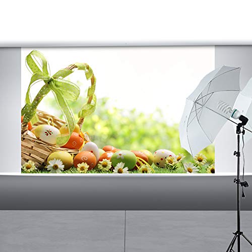 Cenários de fotografia de Páscoa, ovos coloridos de Páscoa, acessórios de estúdio de foto, grama, ve