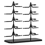Cabilock Sonnenbrillenständer Schwarz Für 10 Brillen 2 Reihen Brillenhalter Organizer Display Aufbewahrung Für Sonnenbrillen Und Lesebrillen