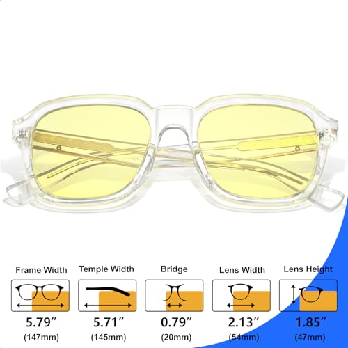 Image of VISOONE Gaming Glasses Blue Light Blocking Oversized Square Computer Eyewear Men Women Bennett