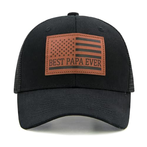Image of Waldeal Papa Trucker Hat, Adjustable Snapback Dad Hats for Men, Fathers Day Birthday Gifts from Daughter