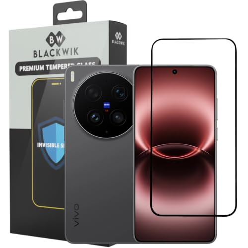 Image of Blackwik Tempered Glass Screen Protector for vivo X300 Ultra 5G with Edge-To-Edge Protector Coverage | Easy Installation Kit (Black)