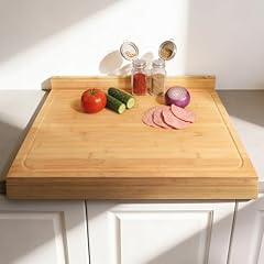 Bamboo Cutting Board with Detachable Front Lip & Backsplash
