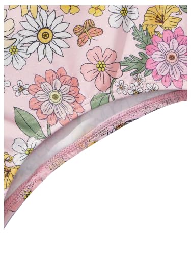 Image of WDIRARA Girl's Floral Print Cut Out V Neck One Piece Swimsuit Swimwear Summer Beach Bathing Suit