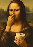 WBdesignz Lustiges Poster - Mona Lisa mit Klopapier und 