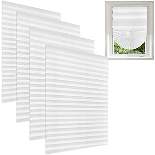 Nonwoveneco Thickened Blinds 2.0 For Window Shades, Pleated Blackouts For House Insulation, No Tools No Drill, Cordless Adhesive Eclipse Shades, Anti-Uv, (70''H X 35''W) #TOP6