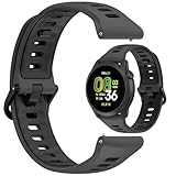 LOKEKE Cinturino di ricambio compatibile con Coros Pace 4, 22 mm, comodo cinturino di ricambio in silicone compatibile con accessori Coros Pace 4/3 (nero)