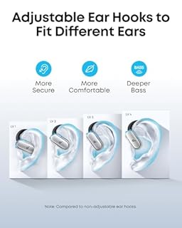 soundcore V40i by Anker, Open-Ear Earbuds, Clear Design, Lidless Case, 4 Adjustable Positions for Every Ear Size, Richer Bass, IP55, 21H Playtime, AI Clear Calls, Bluetooth 5.4, App Control