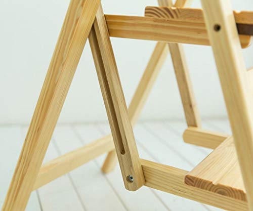 Échelle pliante multifonction 3 marches avec tabouret de bar en bois - 5