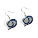 NFL Indianapolis Colts Logo 3/4" Swirl Heart Dangle Earring Set