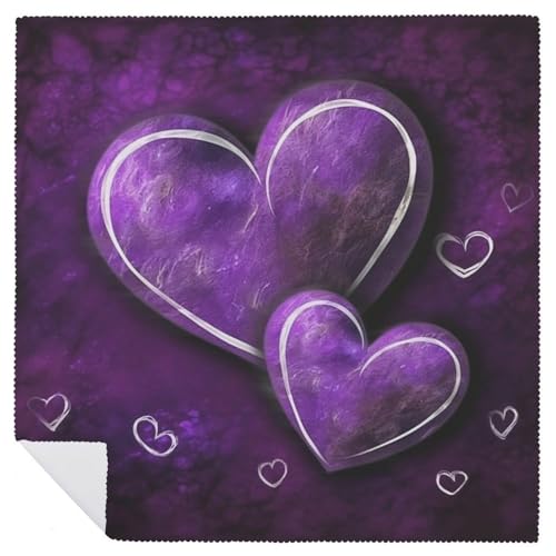 Servilletas de Tela Purple Hearts 4 Piezas miniatura 6
