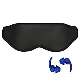 Sleep Mask +Ear Plugs,3D Contoured Eye Mask for Sleeping Block Out Light Without Pressure Lightweigh