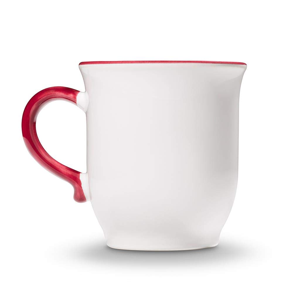 GMUNDNER KERAMIK Schokotasse, Volumen: 300 ml, Bordeauxroter Hirsch, handgemachte Keramik aus Österreich