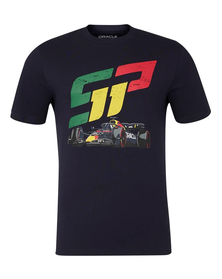 Camiseta Red Bull Racing Sergio Perez 2024 acabados premium en azul Night Sky