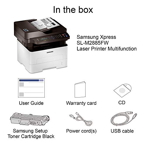 Samsung Xpress M2885Fw Wireless Monochrome Laser Printer With Scan/Copy/Fax, Simple Nfc + Wifi Connectivity, Duplex Printing And Built-In Ethernet (Ss359D) #TOP3
