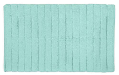 DII Ribbed Bathroom Floor Mat Collection Soft, Absorbant and Machine Washable, 17x24, Mint