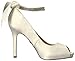 NINA Shoes Karen Women's Elegant Steel Satin High Heel Open-Toe Pumps with Ankle Strap - Ideal for Wedding and Formal Events