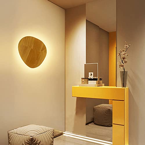 Farol de pared de madera nórdica para fondo de sala de estar 3