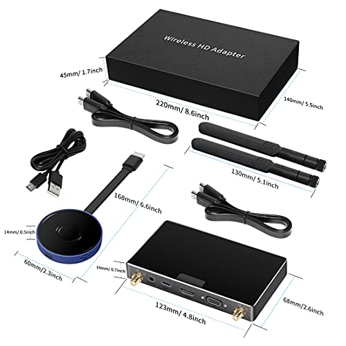 Wireless Hdmi Transmitter And Receiver,Ultra Hd Extender Converter Adapter Streaming Video Audio From Laptop,Pc,Phone To Hdtv Projector For Home Theater,Conferences,Games... #TOP6