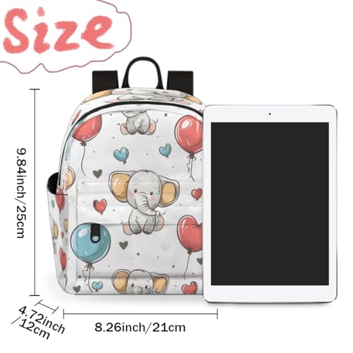 Hand Painted Elephant Love Balloon Backpack for Women Large Capacity with Adjustable Pressure Relief Strains Lightweight Travel Backpack for Work Travel Casual Gifting4