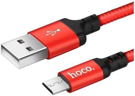 Hoco X14 - Times Speed Charging Cable (2A - 2M), USB-A To Micro-USB Plug, Compatible With Samsung Huawei Xiaomi Oppo - Red
